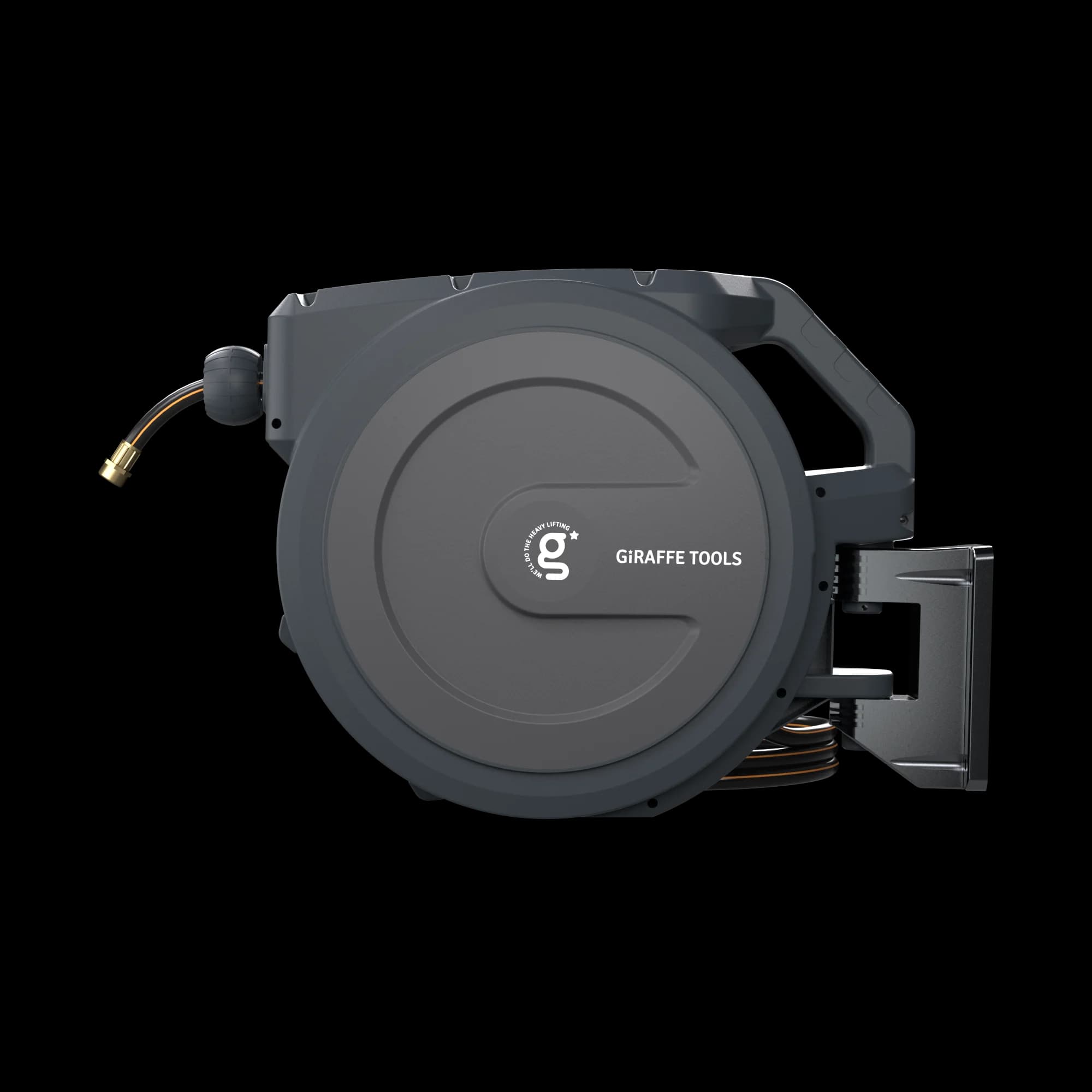 Giraffe Tools AW30 Wall Mounted 1/2" x 100 ft Garden Hose Reel, Retractable Water Hose Reel, Automatic Rewind & Lock at Any Length
