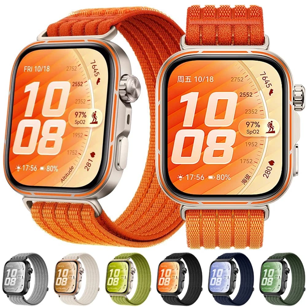 Official Nylon Loop Woven Strap for HUAWEI WATCH FIT 5/4 Pro Braided Comfortable Breathable Wristband For Huawei Watch Fit 5 4 3