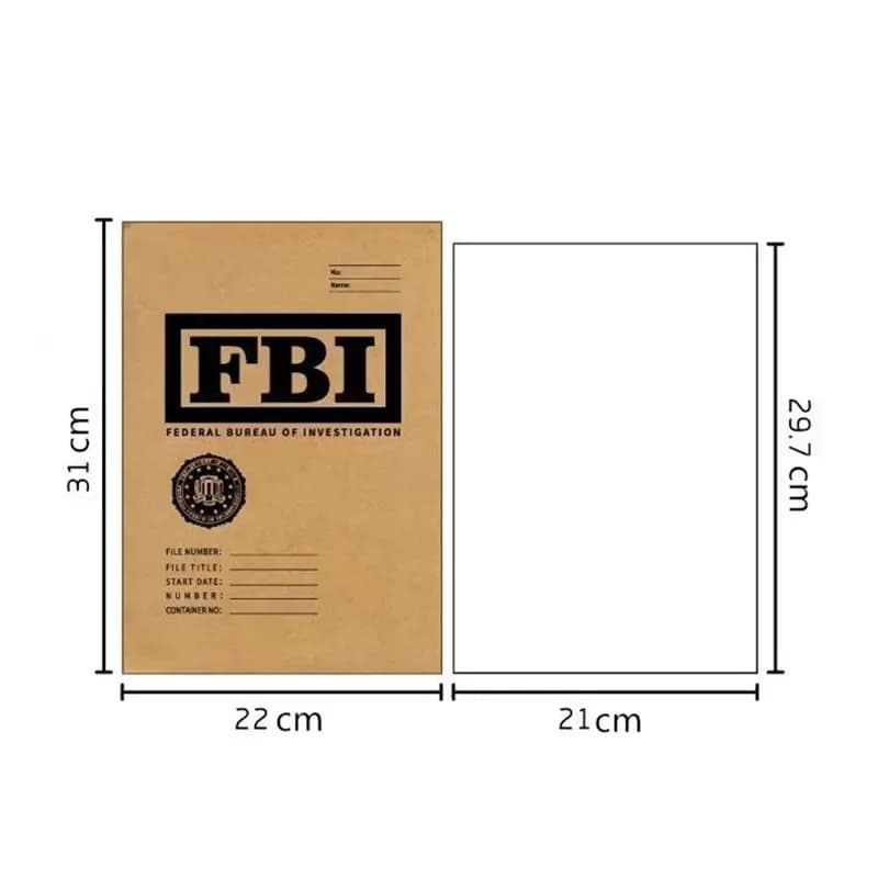 Cartella portfolio agente Archivi di file Cosplay FBI CIA Intelligenza centrale MI6 Set di accessori per film di film dell'esercito britannico