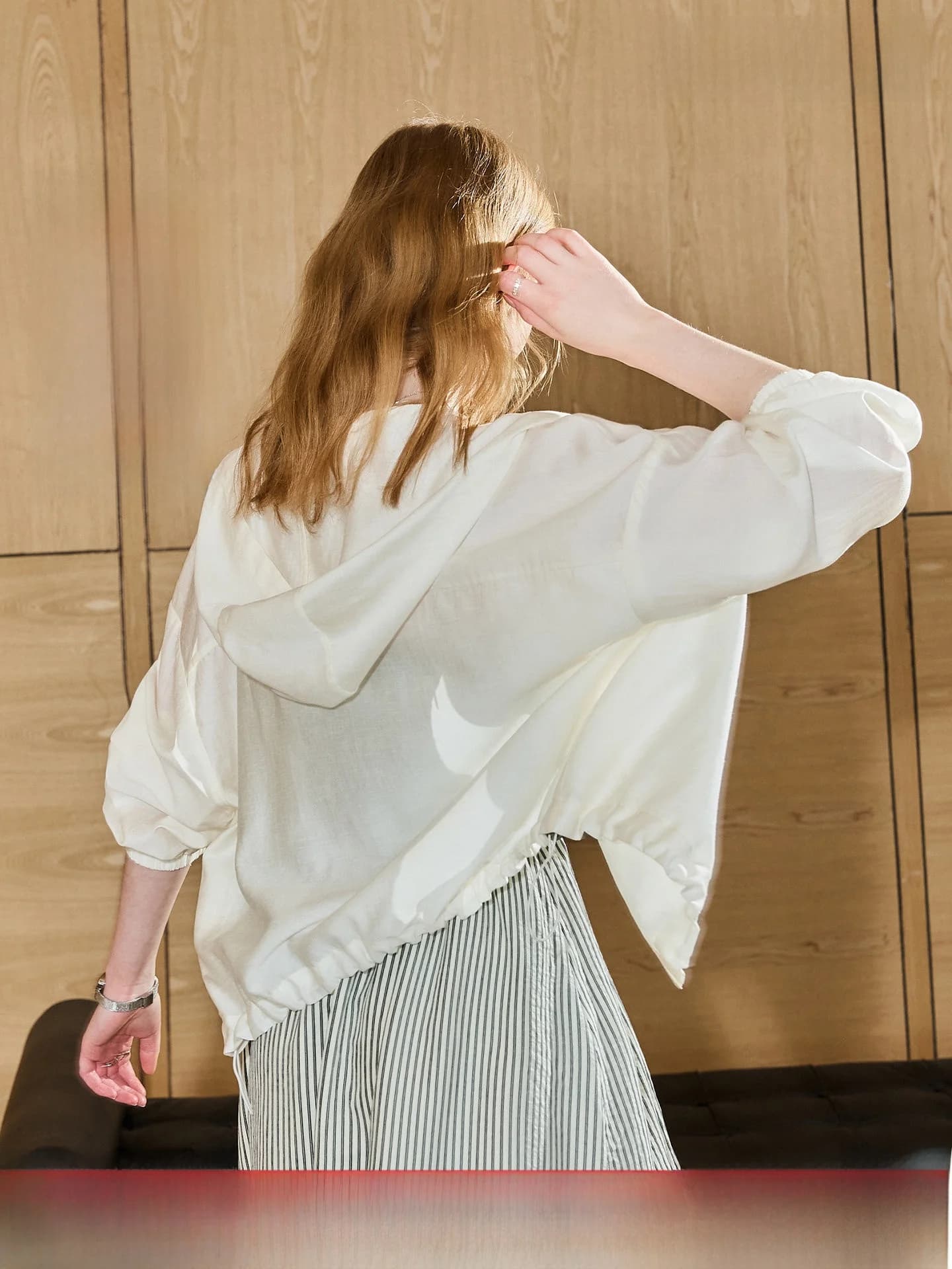 Women's Hooded Linen Blend Air Conditioning Shirt Jacket Summer Autumn New Style Loose Fit Long Sleeve Breathable Color