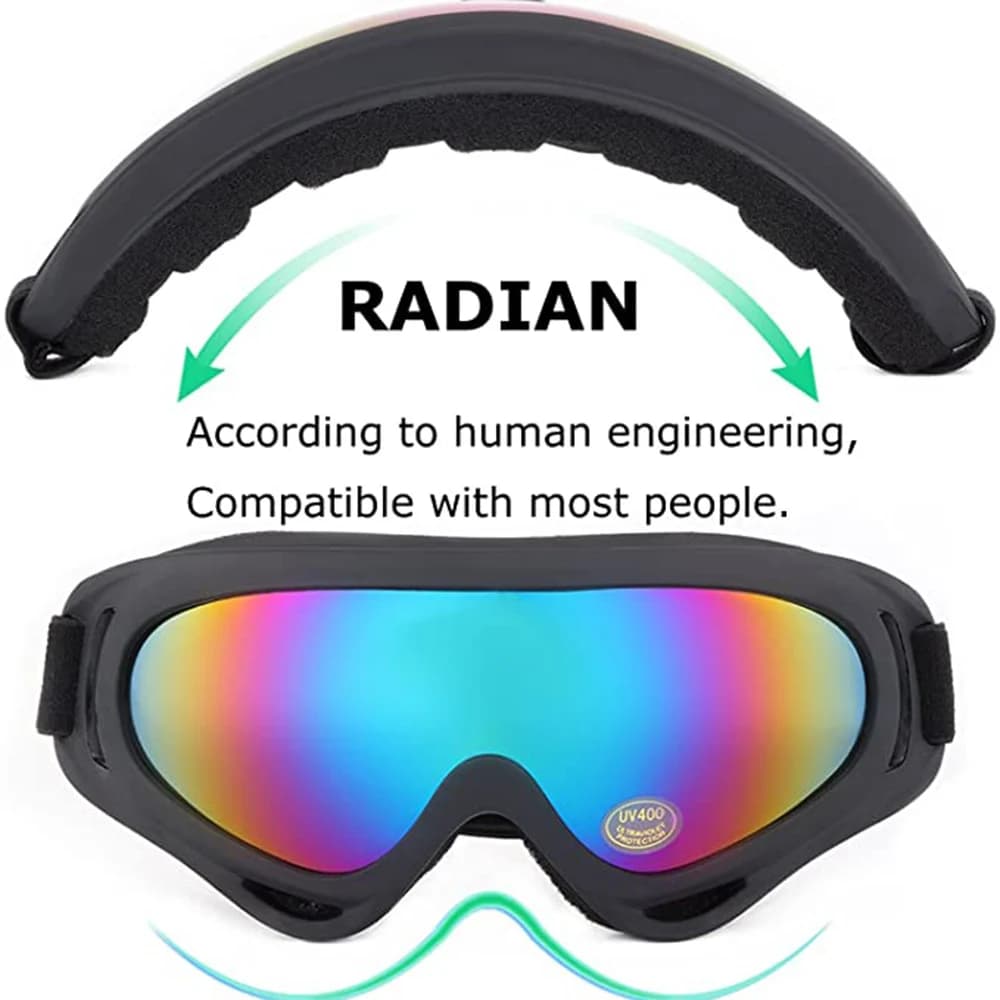 1 pz inverno antivento occhiali da sci occhiali da sci all'aperto occhiali sportivi occhiali UV400 moto ciclismo lente montatura occhiali da sole