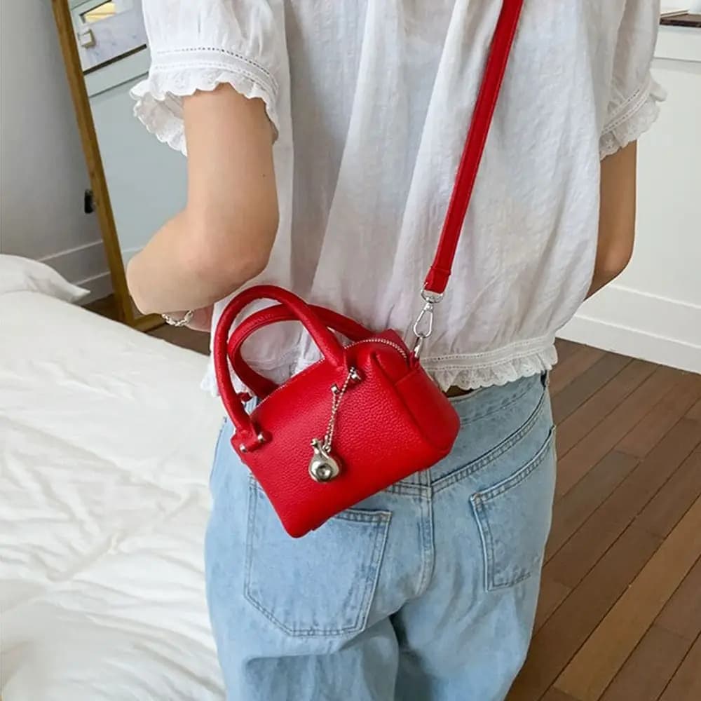 Niche Luxury Pillow Crossbody Bags Small Versatile PU Leather Shoulder Bags Commute Zipper Women's Handbags Party
