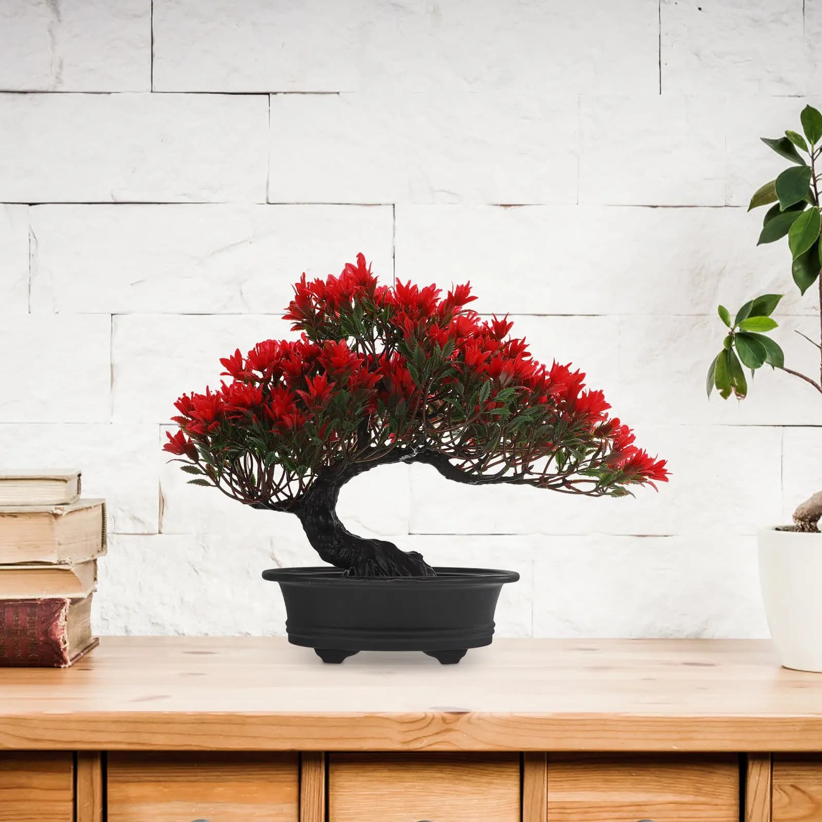 Bonsai Artificiale Realistico Pino: Pianta Simulata per Arredamento Casa, Ornamento da Scrivania, Bonsai Finto per Accoglienza Ospiti