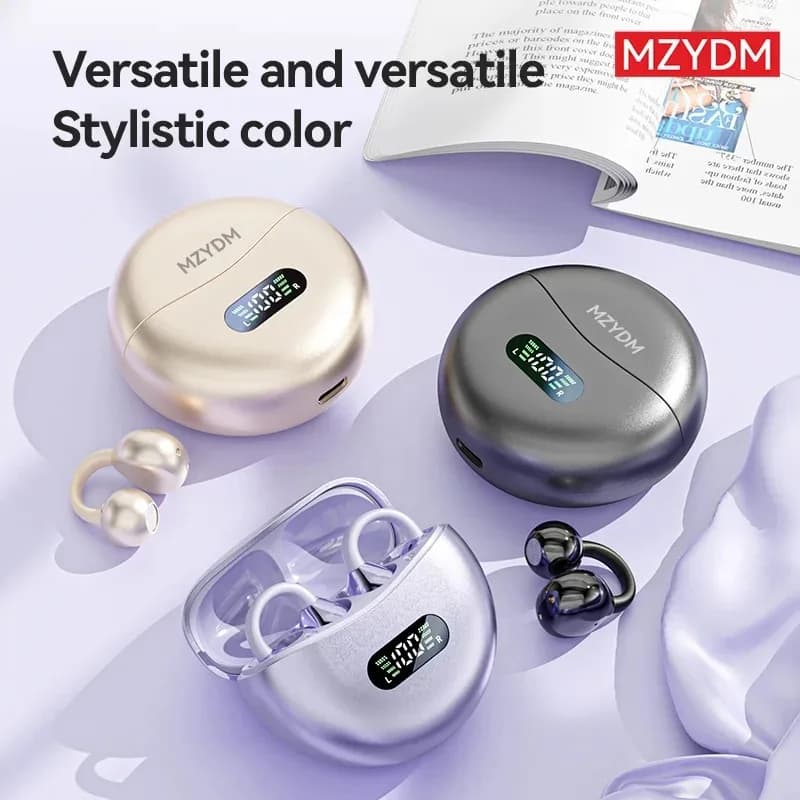 Bluetooth 5.4, open shell design, equipped with microphone, digital display