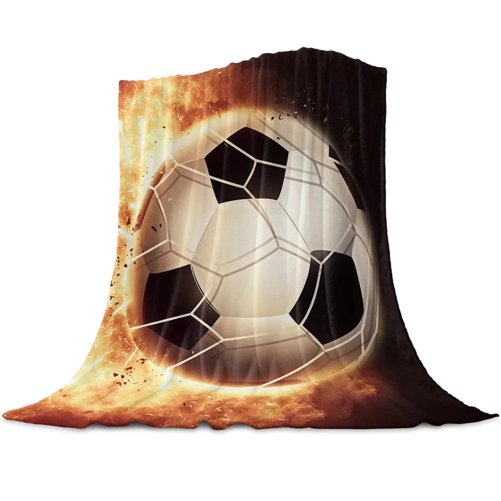 Coperte di flanella Coperta da calcio Palline Coperta di design da calcio Coperta calda per divano letto Copriletto per la casa Coperta in pile da viaggio