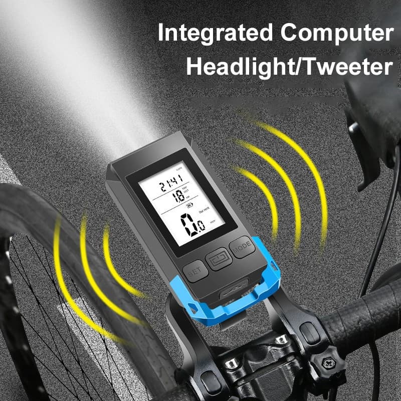 GPS Bike Computer Cycle tachimetro Wireless bicicletta cronometro digitale Computer da ciclismo con altoparlante e luce