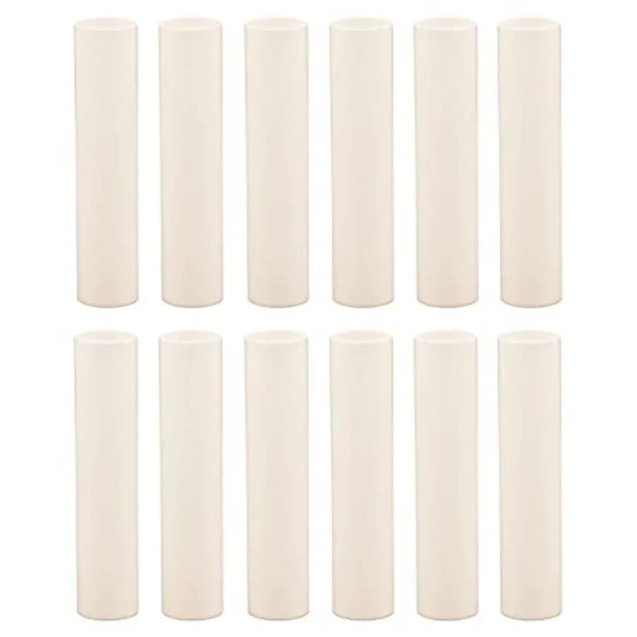 Tall Cream Plastic Candle Covers Sleeves Chandelier Socket Covers - Slip Over E1 Candelabra Base Sockets Set of 1