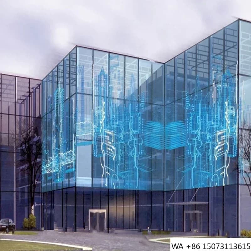 Transparent LED Strip Display for Interior and Exterior, Transparent Glass Panel