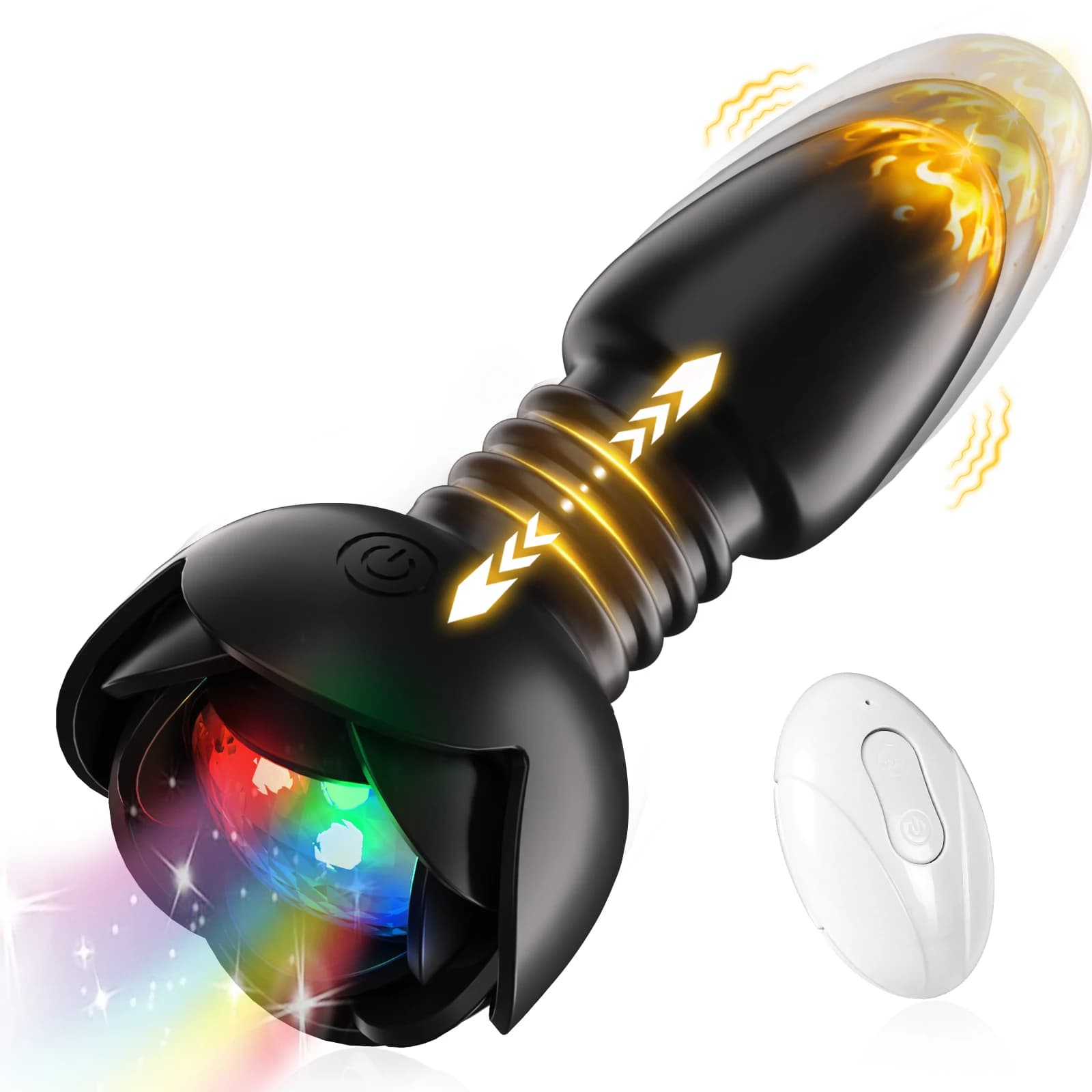 Vibratore telescopico senza fili con plug anale, massaggiatore prostatico remoto, masturbatore vaginale femminile per giocattoli adulti del sesso per donne e uomini
