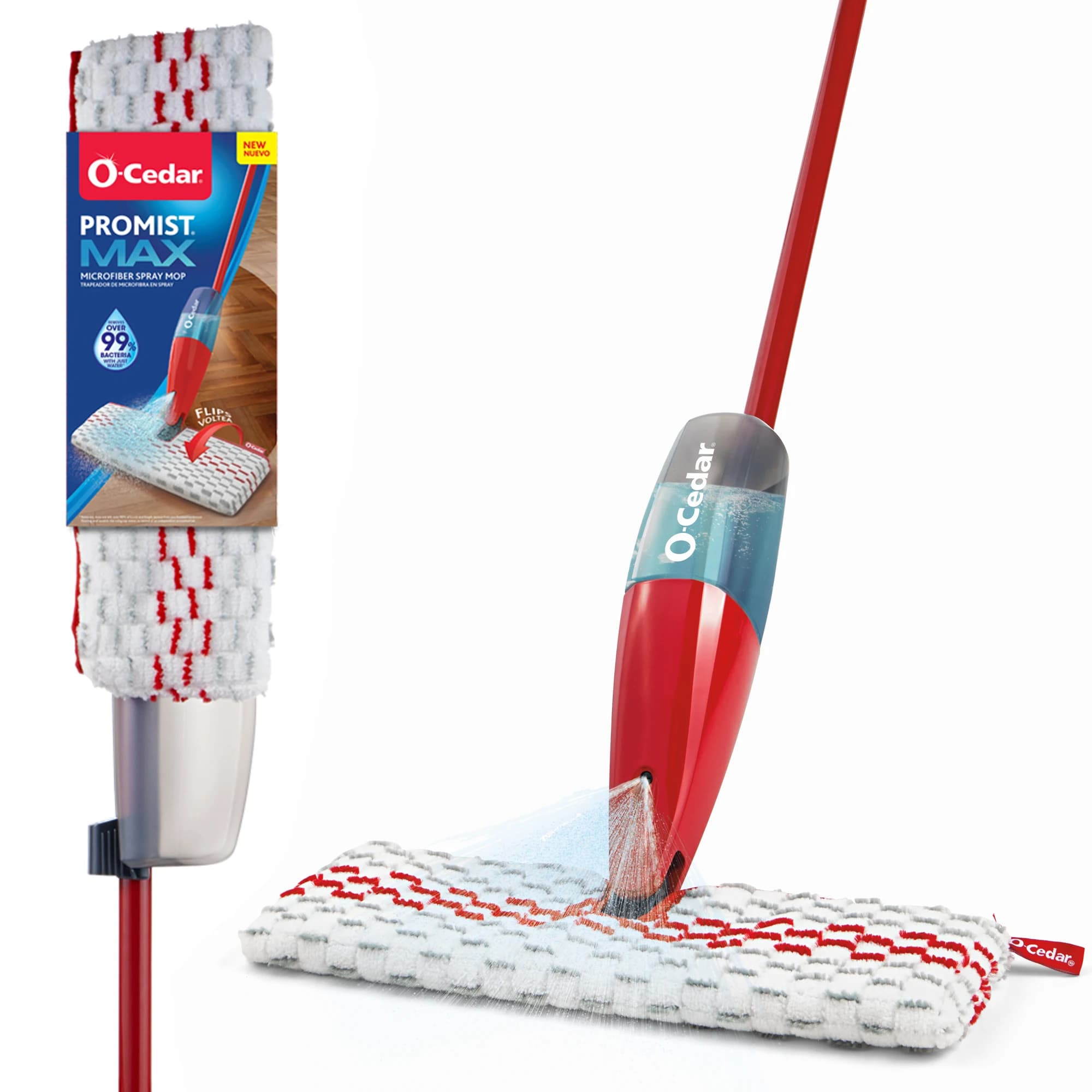 Microfiber Spray Mop with Adjustable Handle and Washable Pad