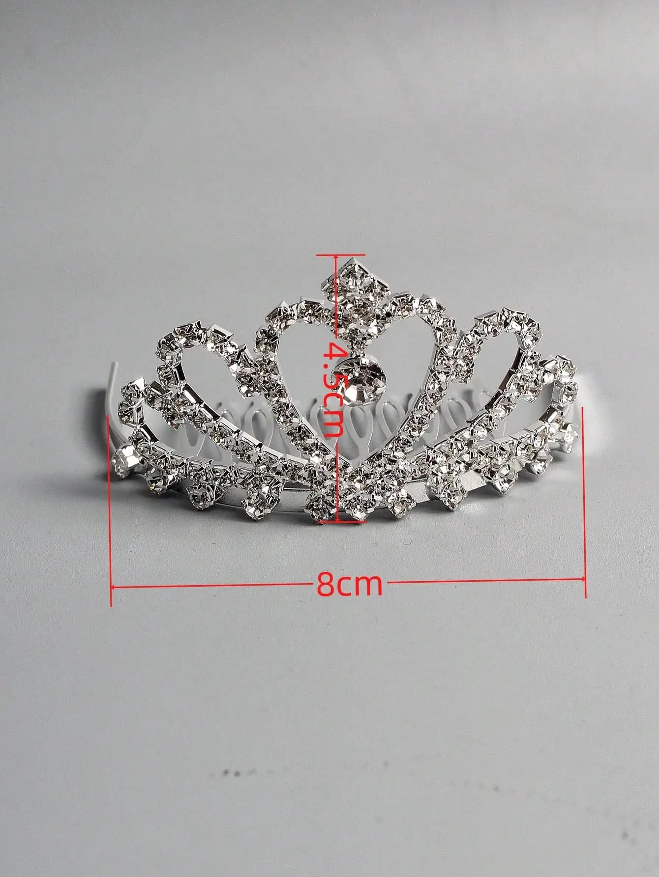 Pettine per capelli a forma di cuore con strass in lega per donne, matrimonio, ballo di fine anno, San Valentino