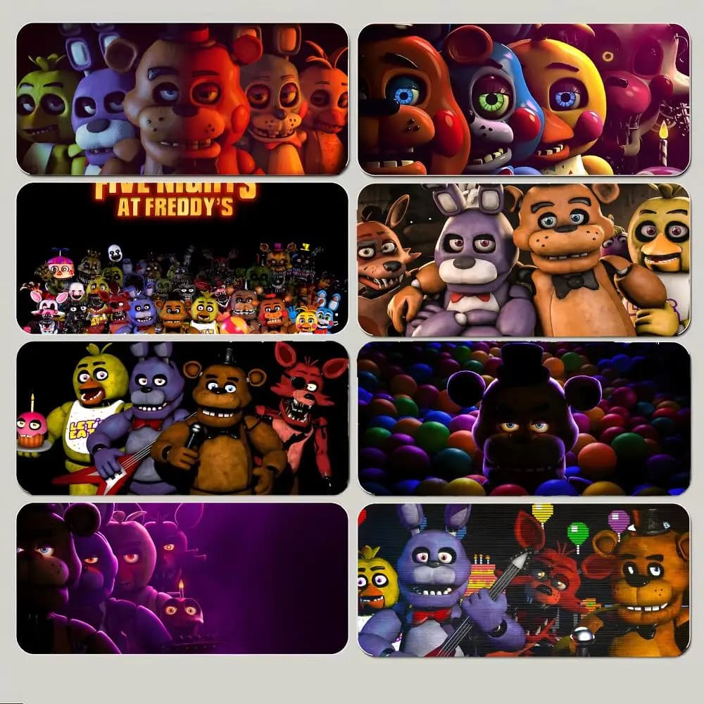 Tappetino per mouse Spooky Five Nights at Freddy's-s, tappetino per mouse da gioco di grandi dimensioni con bordo cucito spesso, tappetino da scrivania antiscivolo