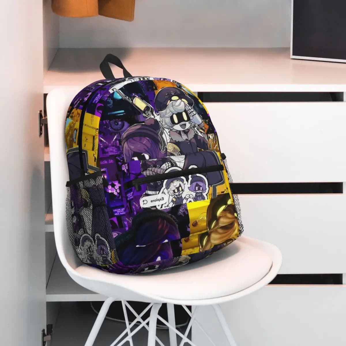 Murder Drones Uzi Collage Backpack Student BookBag Kids School Bag Computer Shoulder Bags for Boys Girls