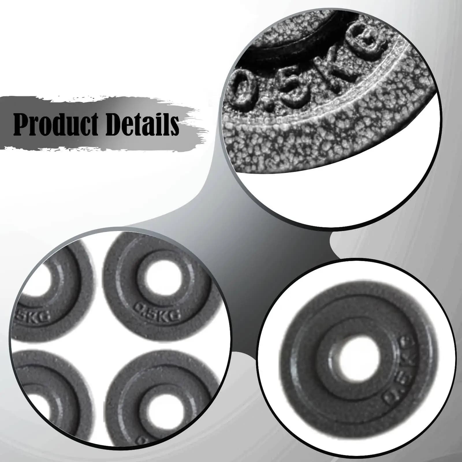 Durable Cast Iron Weight Plates Set 1 Inch Standard Size Home Gym Strength Equipment for Fitness Training