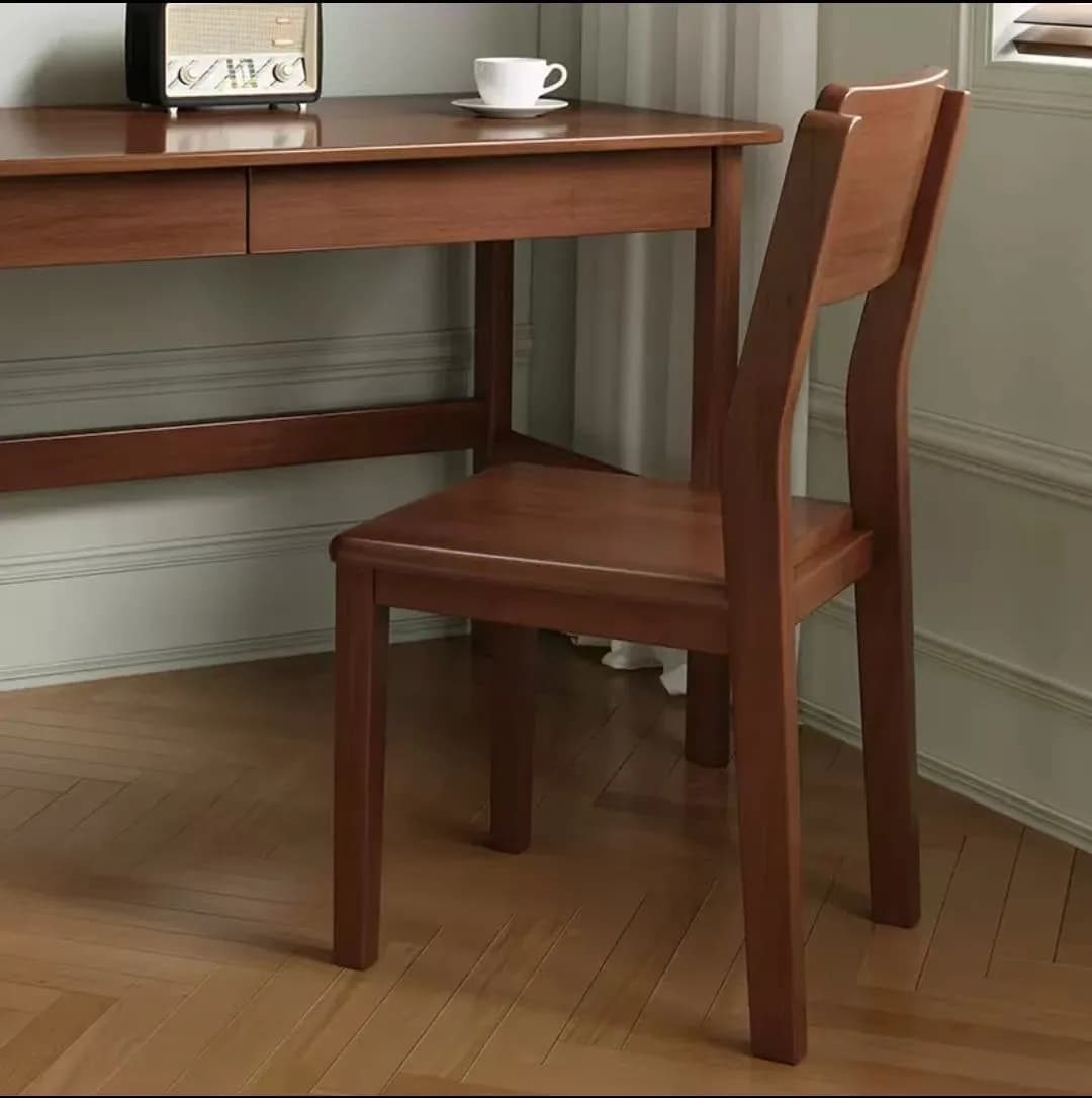 Sedia Laterale Moderna in Legno con Gambe Robuste - Ideale per Studio e Sala da Pranzo