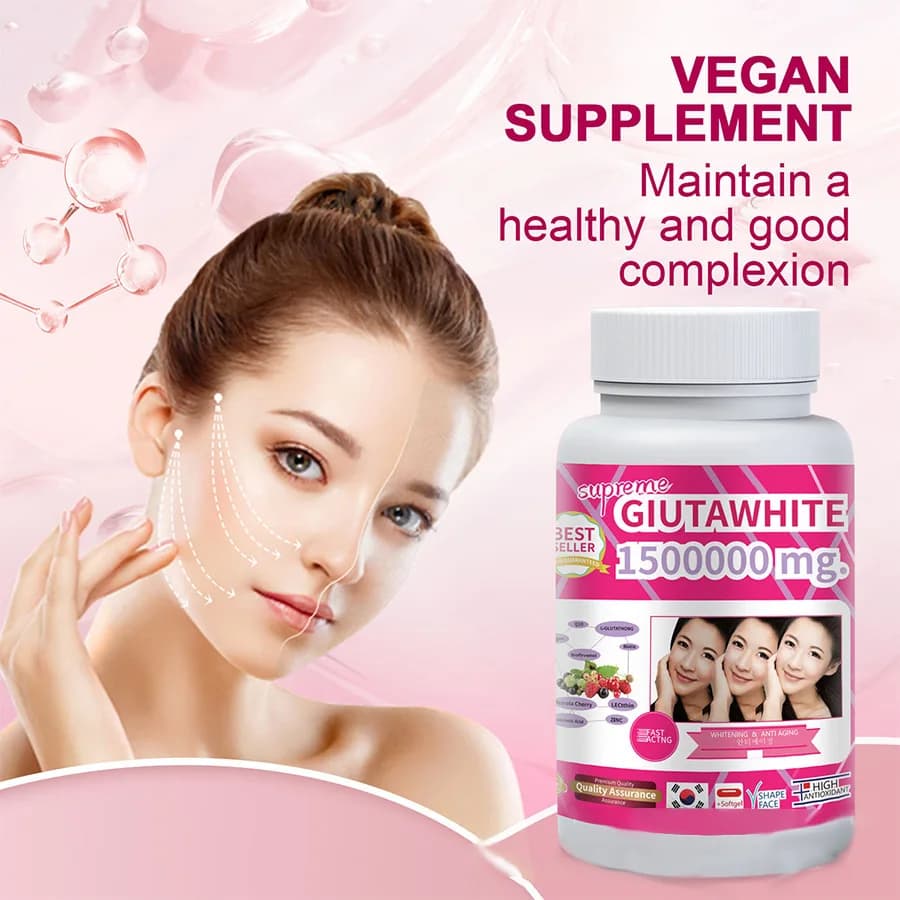 Super Whitening Glutathione Supplement Anti-Aging. Skin Whitening Formula - with Vitamin C - Skin Lightener - Dark Spot Remover