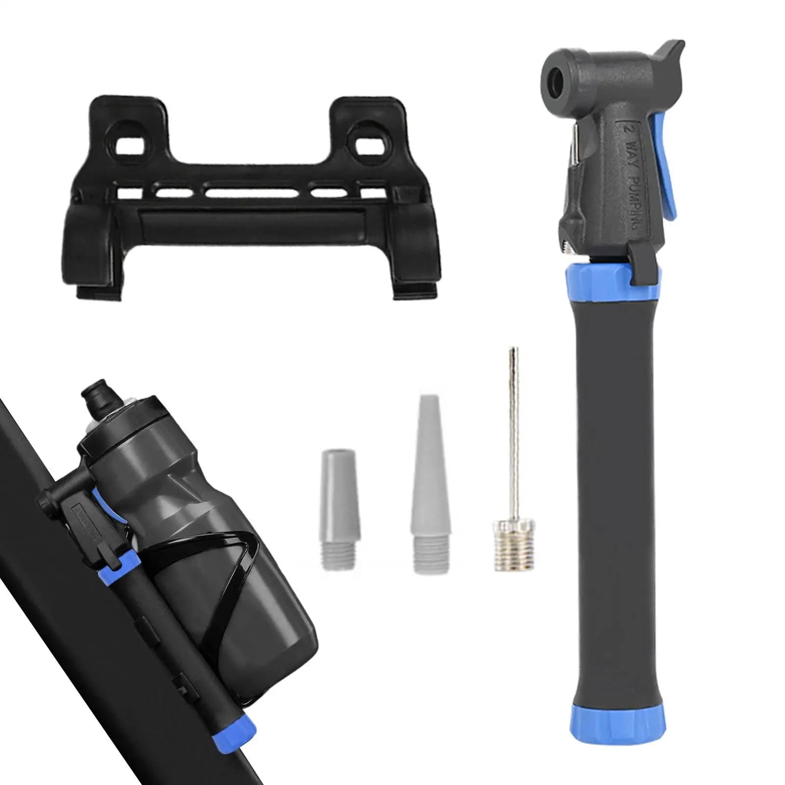 Piccola pompa per bici Piccola pompa a mano Gonfiatore per bici Strumenti di gonfiaggio ad alta pressione Accessori per ciclismo per viaggi su strada da corsa in bicicletta