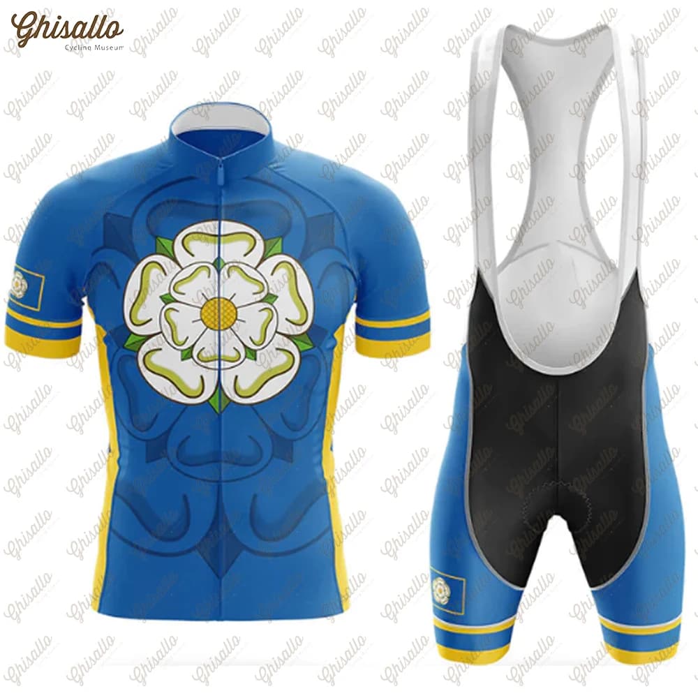 Yorkshire Cycling Jersey Set for Men, Road Bike Equipment, Cycling Shirt, Clothing Shorts, Quick Drying, Cycling Clothing, New