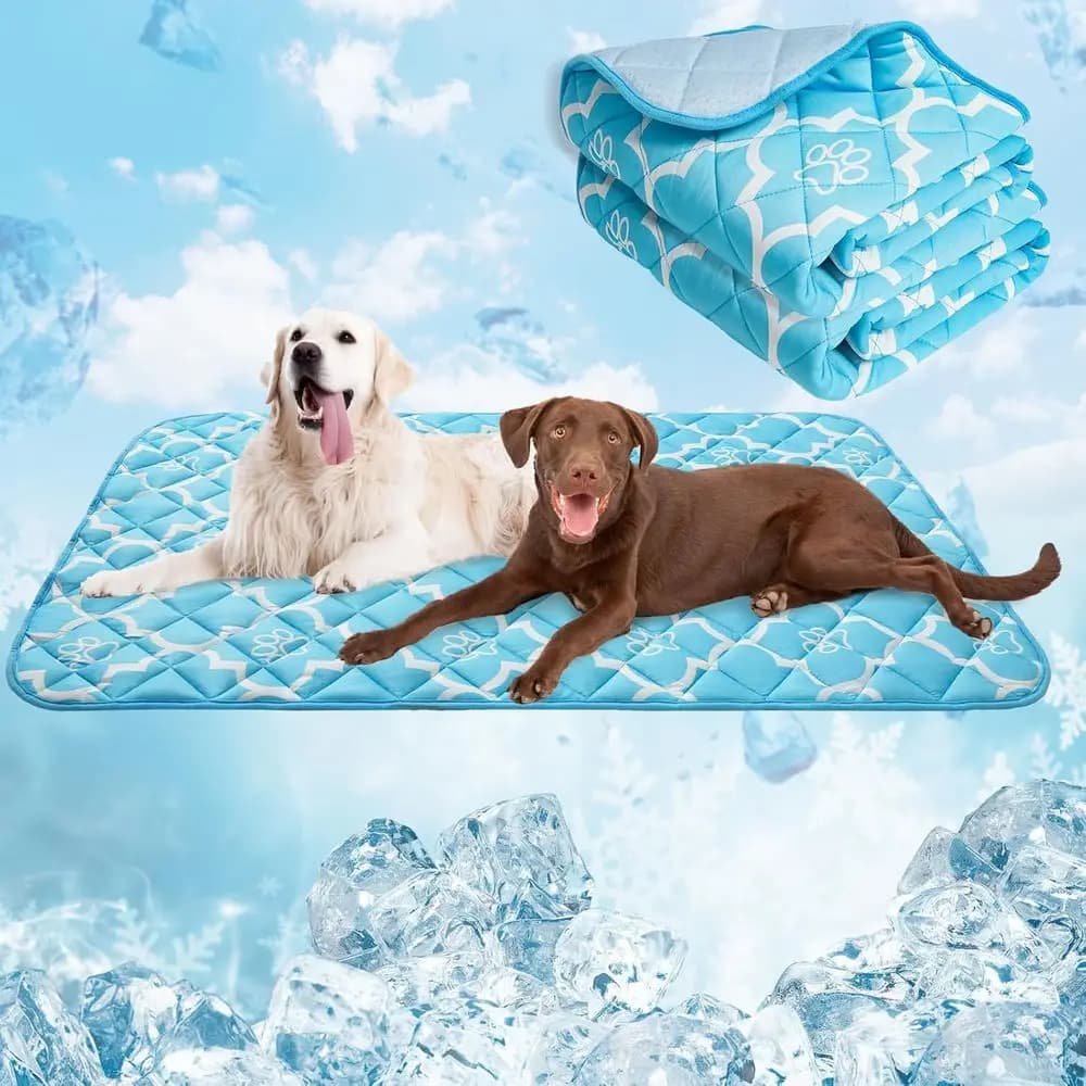 Tappetino Refrigerante XL Migliorato per Cani e Gatti - Grande, Lavabile, Antiscivolo, Ideale per il Comfort Estivo