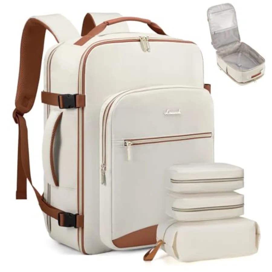 Zaino da Viaggio per Donne e Uomini, 40L, Approvato dalle Compagnie Aeree, Bagaglio a Mano, Accessori da Viaggio, Bagaglio a Mano TSA, Impermeabile, Personale