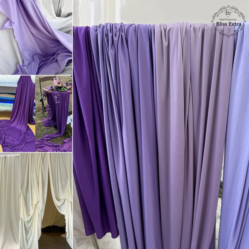 Fondali in tessuto elastico viola largo 170 cm Decorazione per festa di nozze Tenda per indumenti Drappeggio Materiale per cucire fai da te fatto a mano