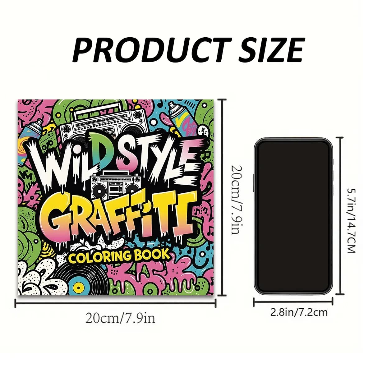 Hot Selling Street Art Coloring Book for Independent Sites, Thick Paper Hand Drawing & Fill-in Sketch Notebook