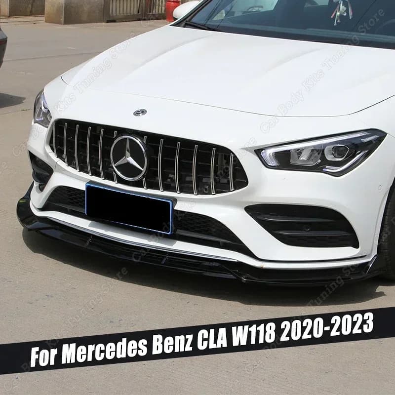 Splitter Front bumper, Diffuser and Kit Carrozzeria Spoiler for Mercedes CLA W118 C118 X118 W118 CLA35/AMG-line 2020-2023 Pre-Facelift