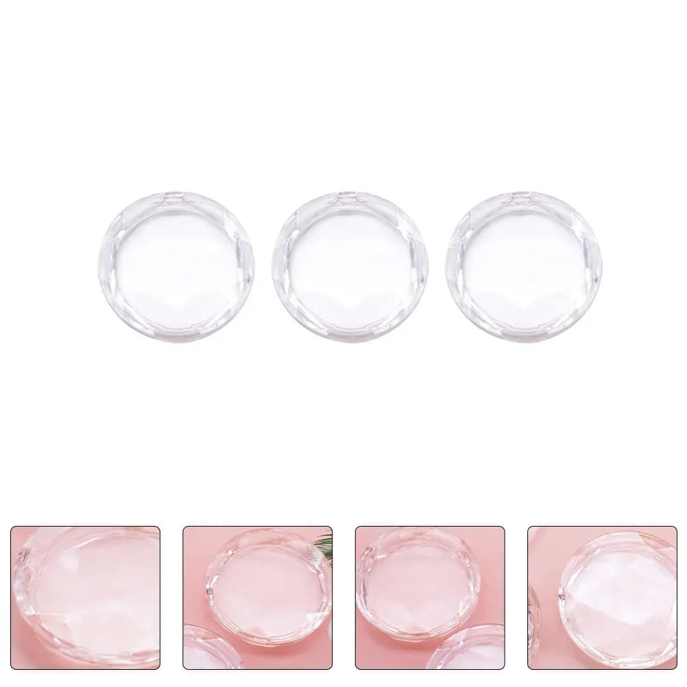 3 transparent fake eyelashes boxes, compact and portable organizer for girl fake eyelashes