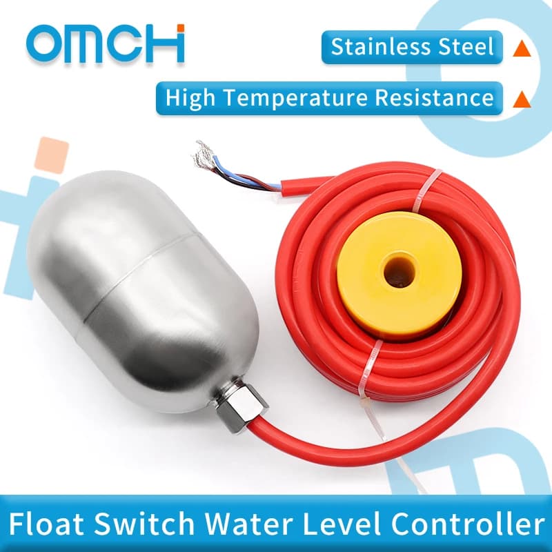 OMCH 304 Stainless Steel Level Float Switch High Temperature Resistant Automatic Water Level Controller Reservoir Flow Sensor