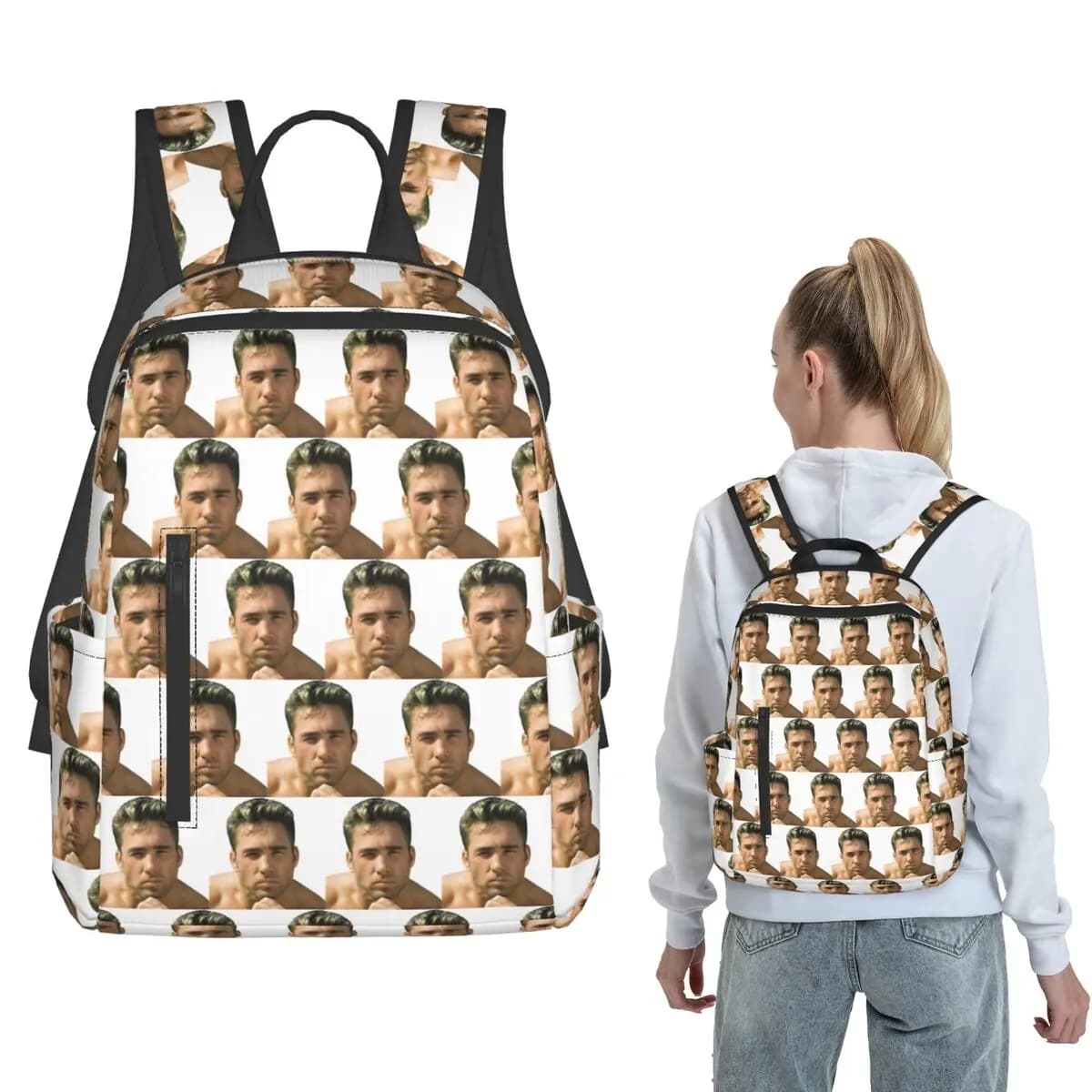 Zaino Billy Herrington, zaino da giorno, borsa per libri per ragazzi e ragazze, borsa da scuola, borse a tracolla per uomo e donna
