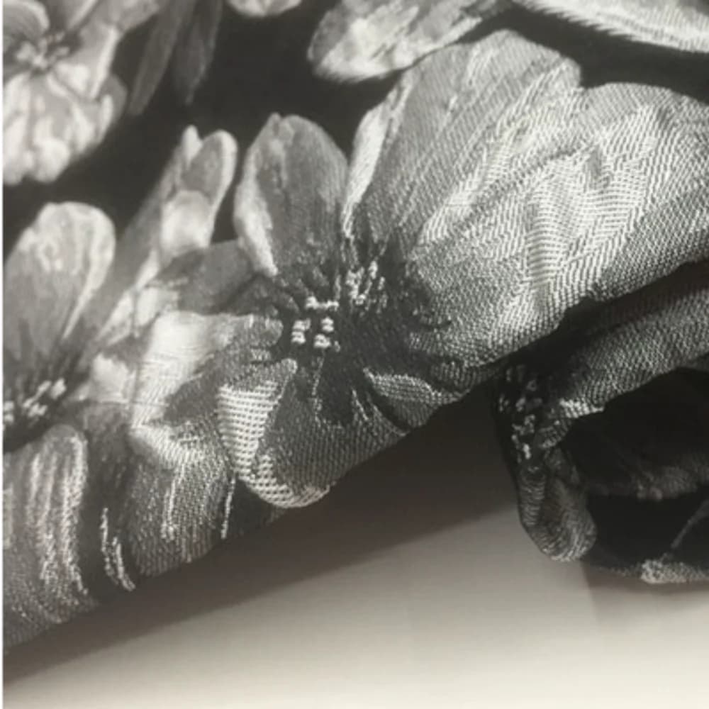 Jacquard Brocade Fabric Three-dimensional Embossed Flower Pattern Autumn Winter Trench Coat Dress Jacket Stiff Fabrics by Meter