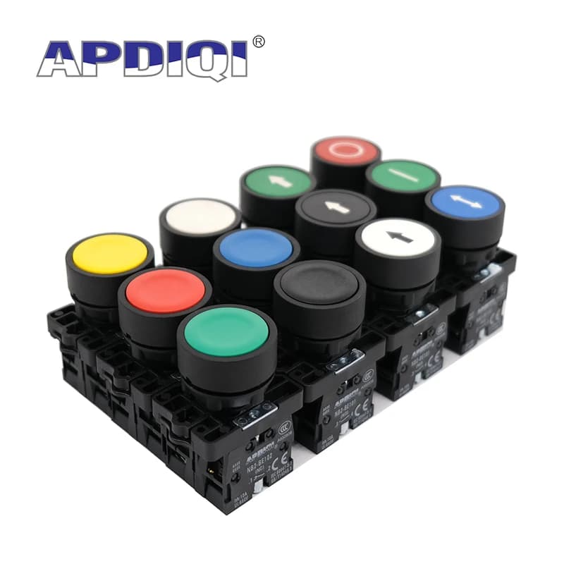 APDIQI 1 Pz XB2 EA31 Plastica Ripristino Power Start Stop Momentaneo Interruttore di Pulsante NO NC 22 MM Nero Bianco Segnalato Freccia Cerchio