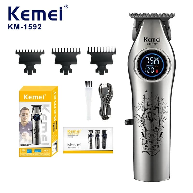 Kemei electric hair cutter, rechargeable hair cutter, professional hair cutter for men KM-1592
