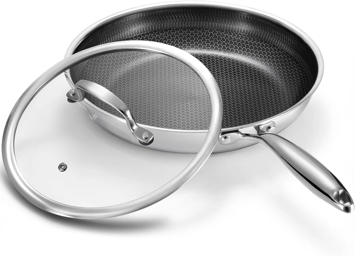 8 inch non-stick pan with durable granite coating, forged aluminum for uniform heat
