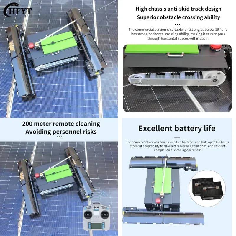 2026 Solar Panel Cleaning Robots and Brushes, Automatic Solar Panels Cleaner Equipment Brush Water Washing PV Kit