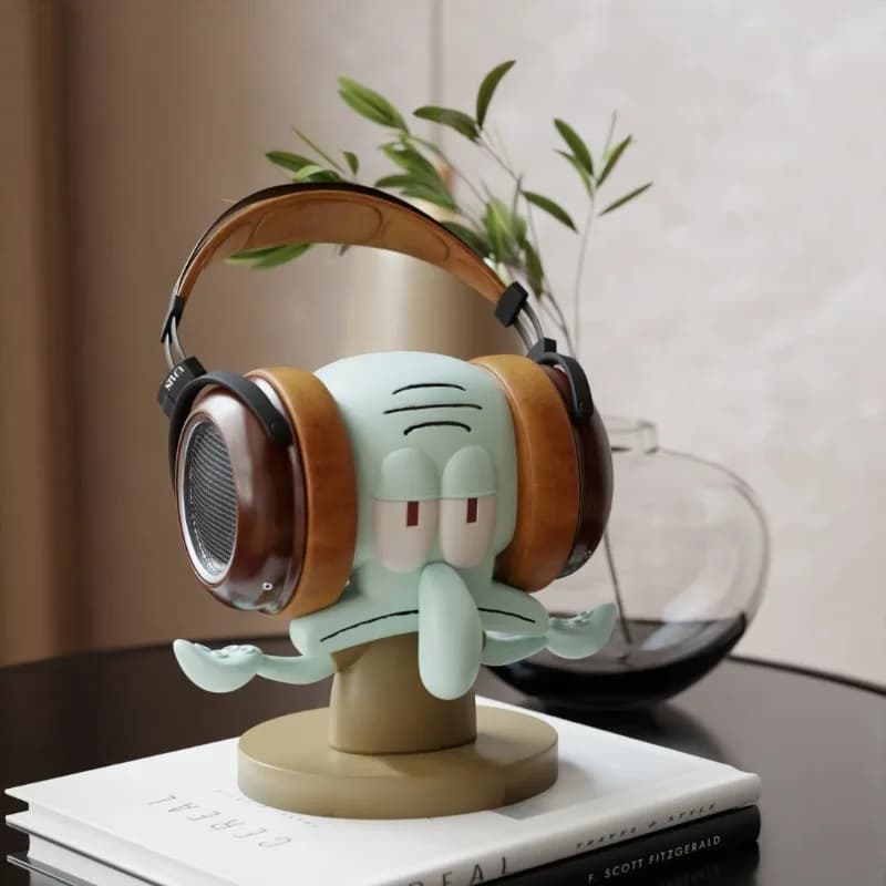 Supporto per Cuffie a Forma di Squidward dei Cartoni Animati, Espositore Creativo per Cuffie da Gaming, Organizzatore per Scrivania