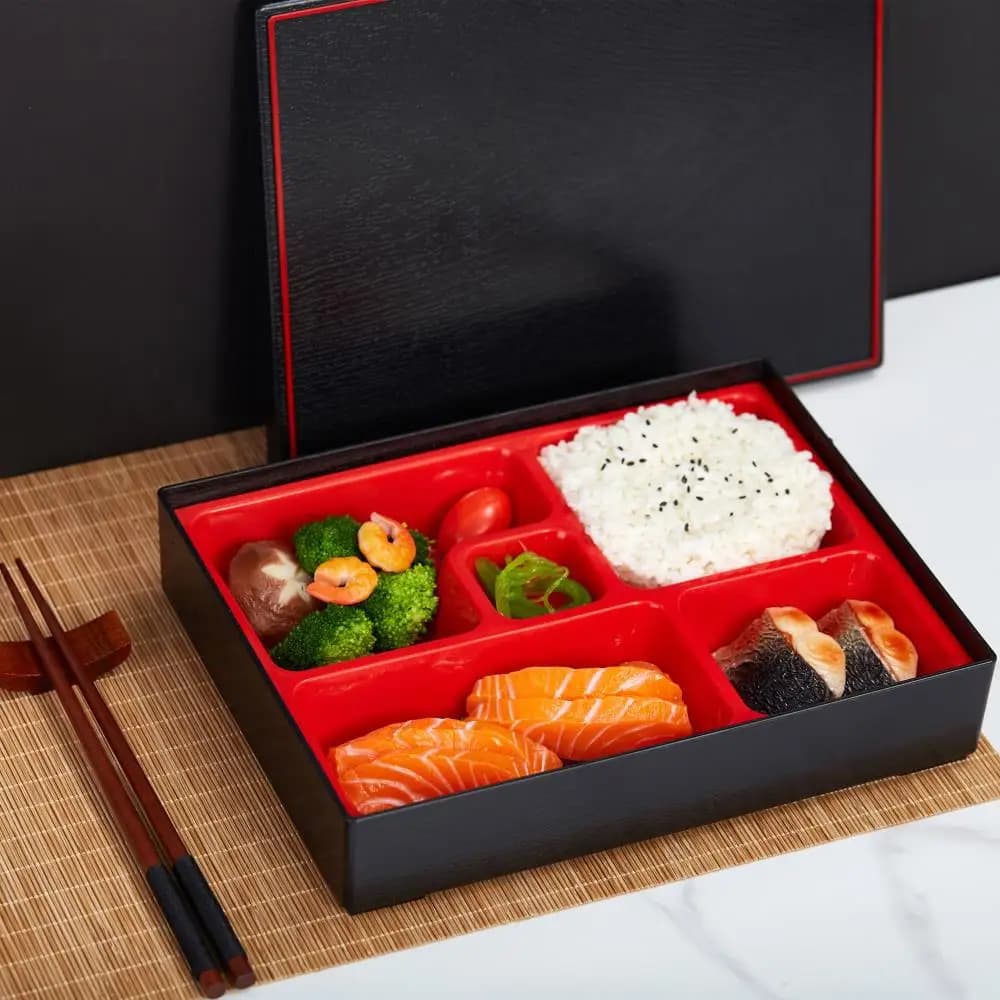 Scatola da tavola in stile giapponese Scatola da pranzo in ABS per sushi Sashimi 27x21 cm