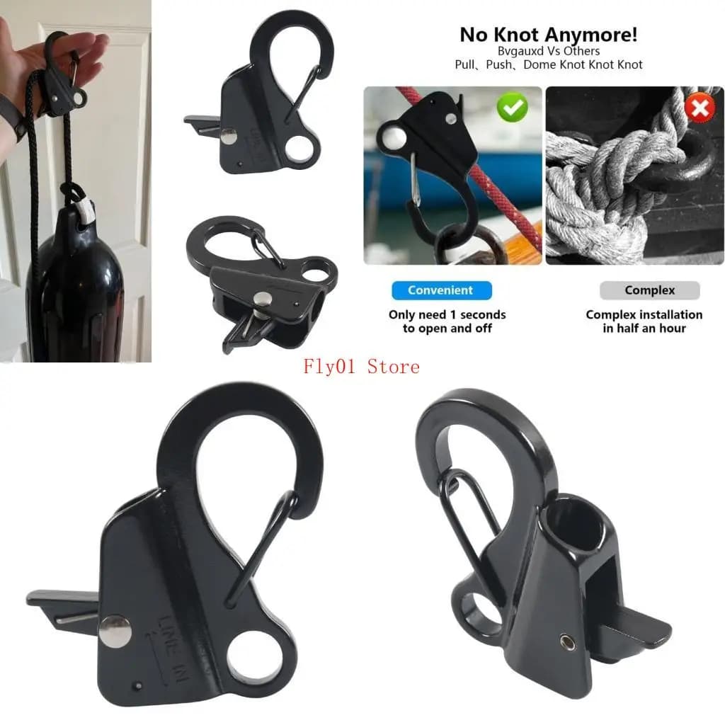 Clip parafanghi in acciaio inossidabile con gancio a molla adatto per assistenza per l'attrama delle barche affidata e per