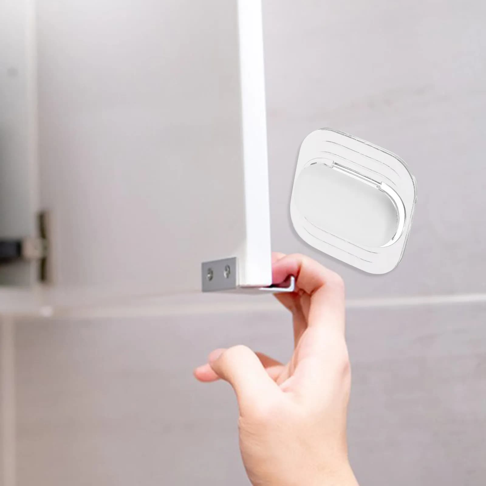 Set di 3 Protezioni in Silicone per Maniglie e Pareti, Adesive, per Prevenire Danni a Mobili ed Elettrodomestici