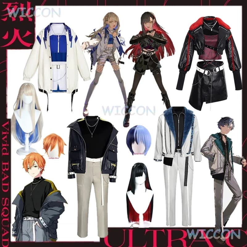Progetto Sekai Colorato Fase ULTRA C Kohane An Akito Toya Costume Cosplay Parrucca Della Copertura Rekka Outfit VBS Uniformi Squadra Rolpleay Vestito