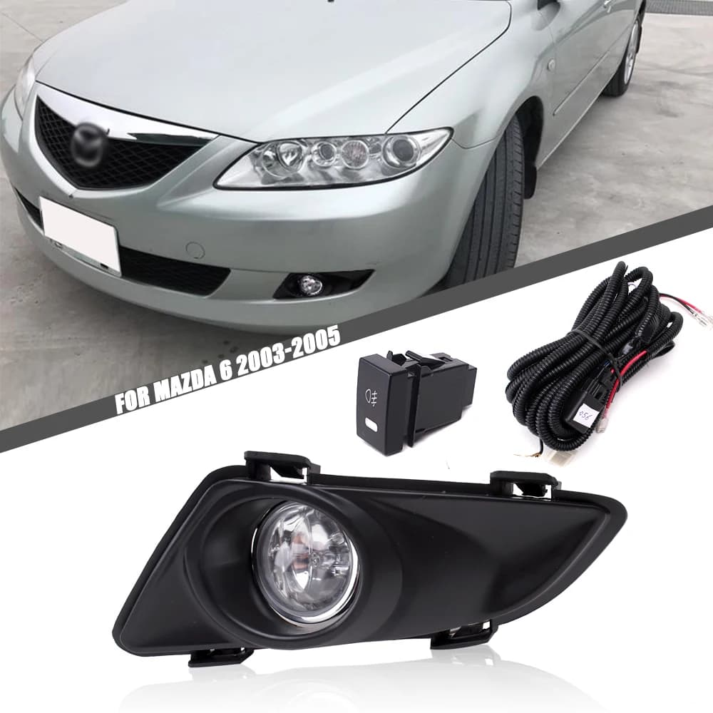 【Spot goods Real shot】FOR Mazda 6 2003 2004 2005 M6 Front Fog Lights Car Styling Spot Light Fog Lam