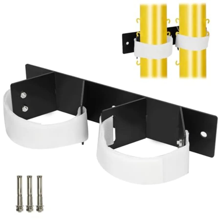 Supporto Verticale da Parete per Pali da Pallavolo Indoor, Organizzatore Efficiente Specifico per Club di Pallavolo e Badminton