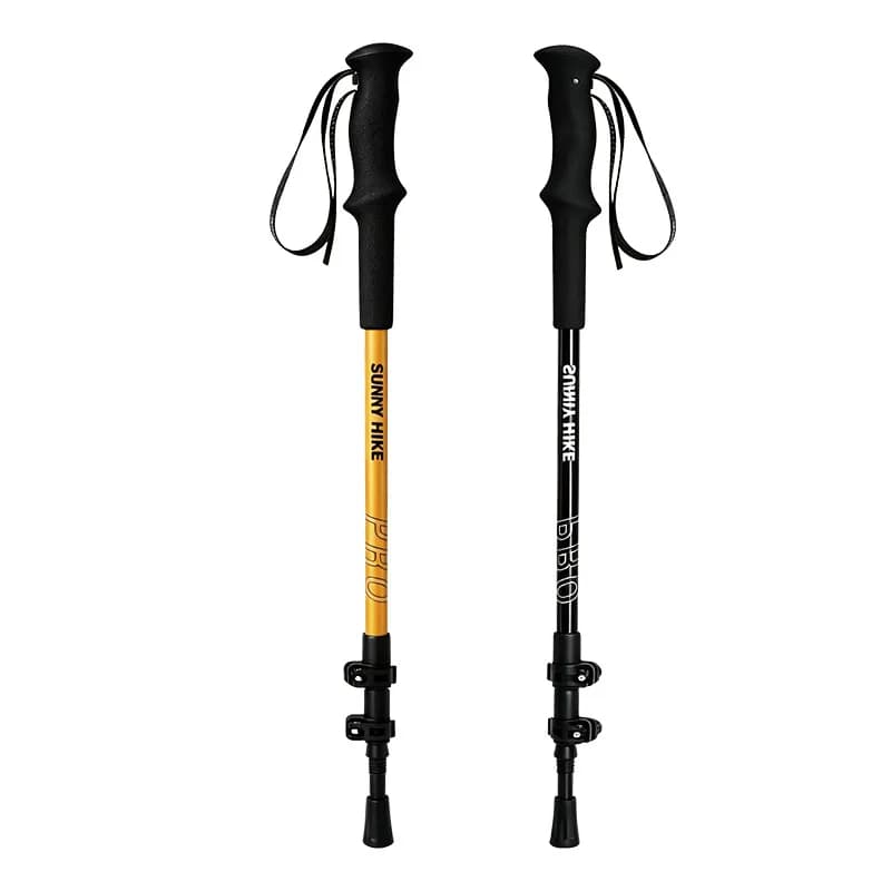 Aluminum Alloy Telescopic Trekking Pole Adjustable Hiking Walking Stick Lightweight Outdoor Mountaineering Cane for Trail Travel