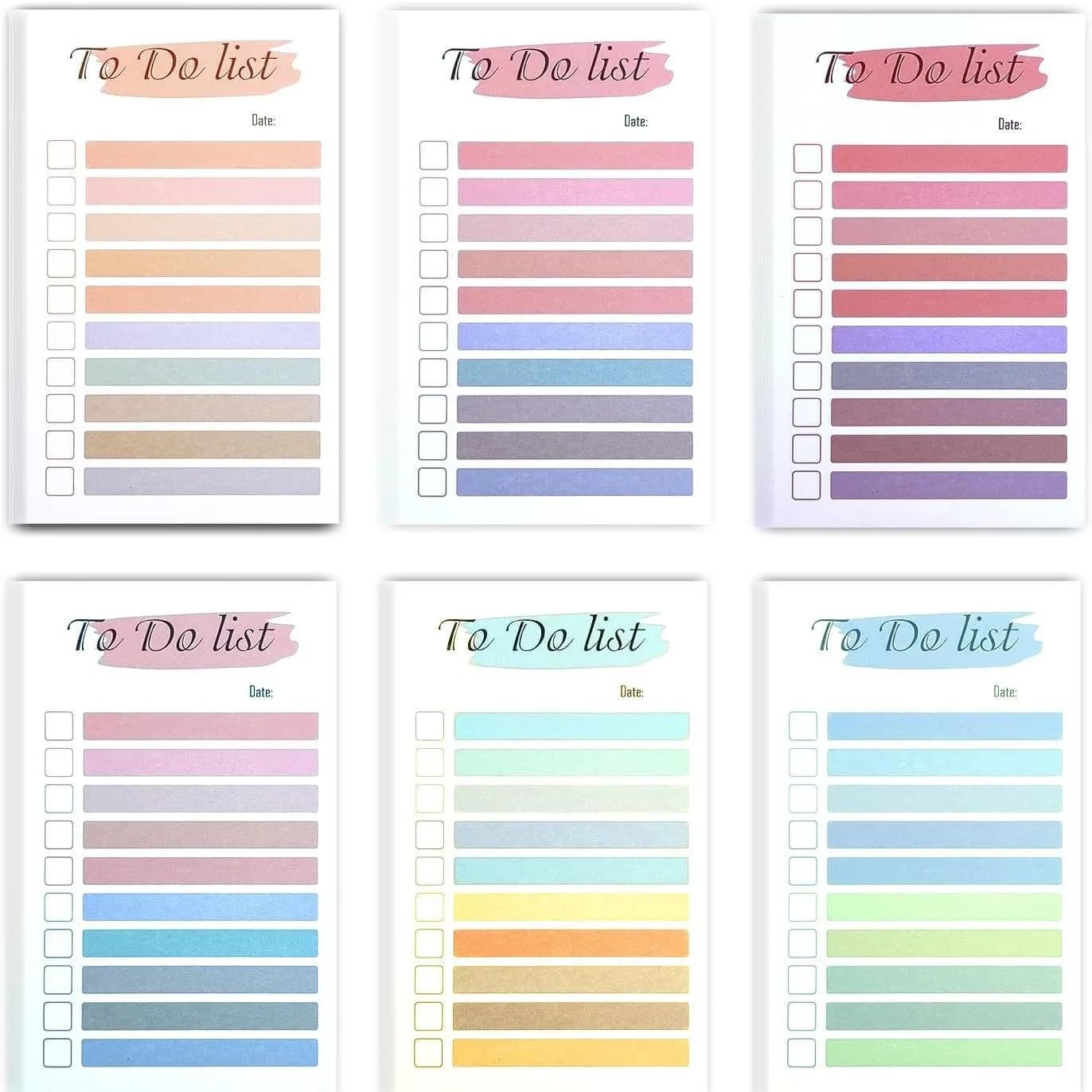 Blocco note con note adesive colorate da 50 pagine, elenco delle cose da fare portatile, agenda, agenda, blocco note, adesivi N-time, materiale scolastico per ufficio