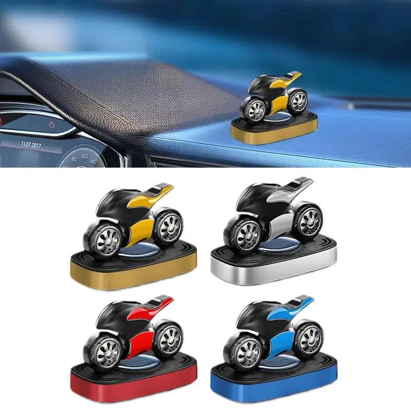 Solar Car Air Freshener Rotating Motorbike Odor Eliminator Ornaments Long Lasting Rotating Freshener Deodorizer Solar For Car