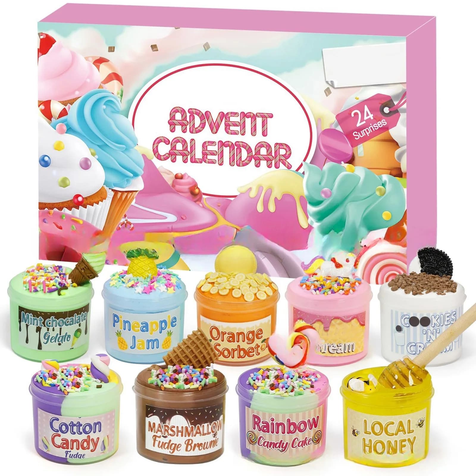 Calendario dell'Avvento di Natale 2025: 24 Giorni di Sorprese con Kit Creativo per Slime Fai-da-Te, Regalo Natalizio Divertente e Originale