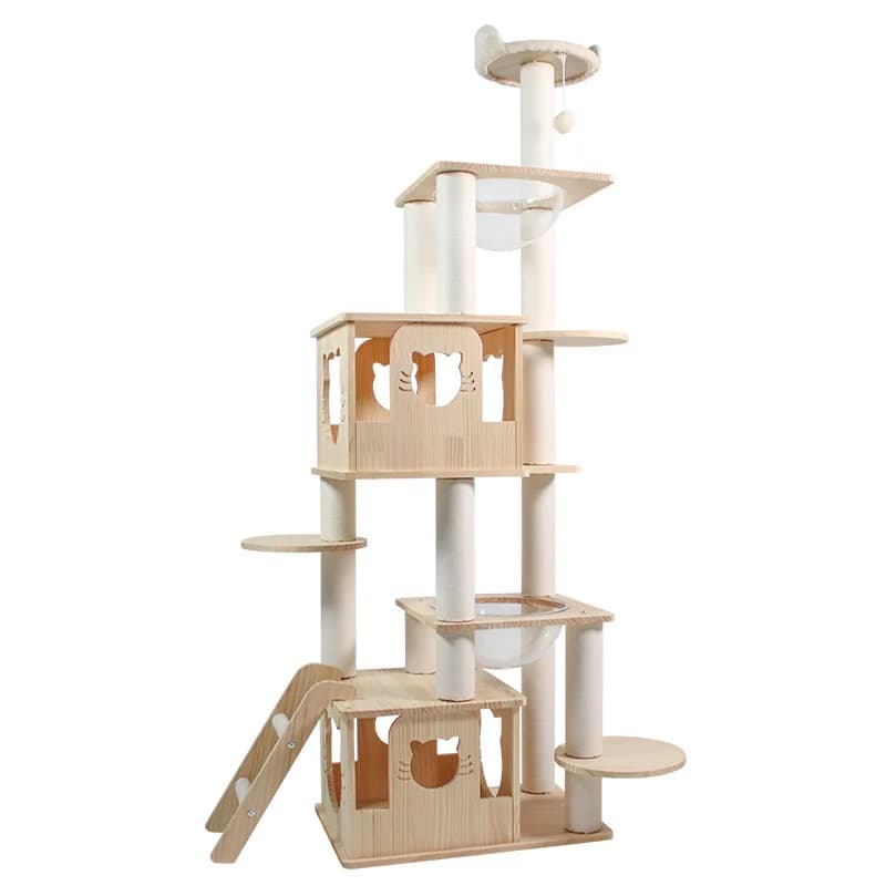 Telaio da arrampicata per gatti in legno massello Telaio da arrampicata per alberi Tiragraffi per gatti Telaio da arrampicata per gatti personalizzato in legno massello per CTS-008