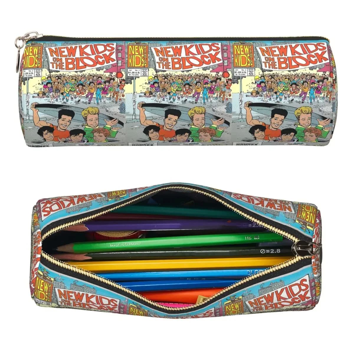 The New Kids On The Block NKOTB Pencil Case Pencil Pouch Cylinder Pen Box Pencil Bag for Boy Girl School
