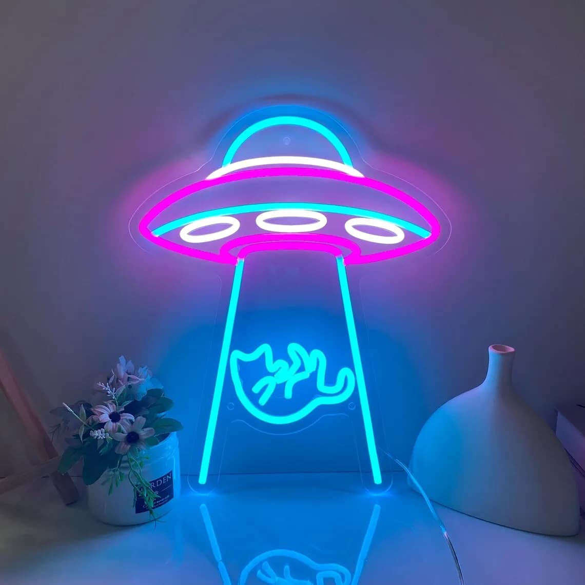 Luce al neon per anatra con occhiali da sole in gomma, decorazione per insegne al neon a led, luce per insegne al neon per camera da letto, regalo di compleanno per decorazione con targa a forma di anatra carina