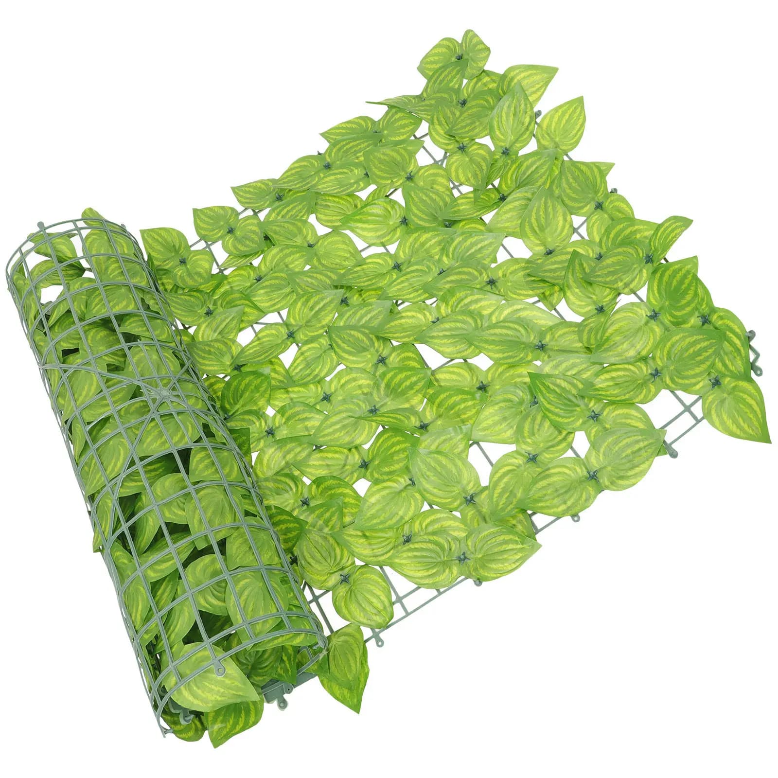 Set di Foglie Verdi Artificiali per Muro, Recinzione Vegetale Realistica Anti-Sbiadimento per Decorazione Esterna di Giardini e Cortili